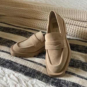 Women’s Tan suede loafers